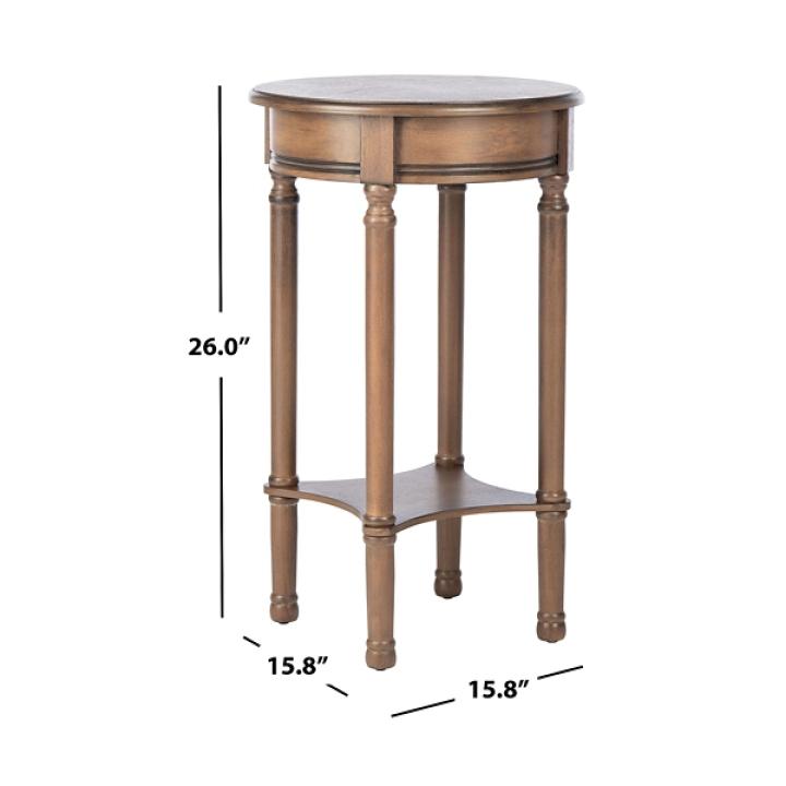 Brown Tegan Round Accent Table