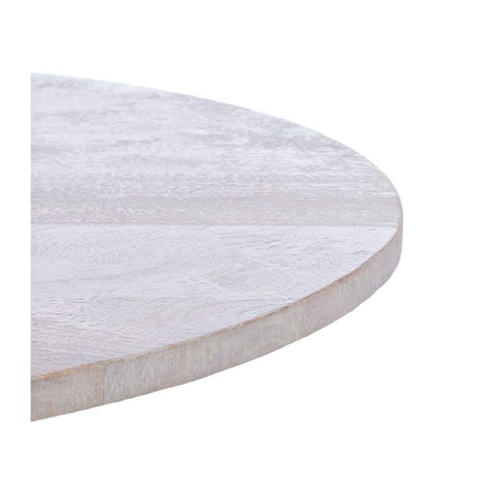 Graywash Mango Wood Top Accent Table