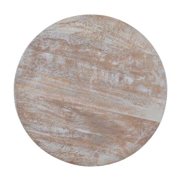 Graywash Mango Wood Top Accent Table
