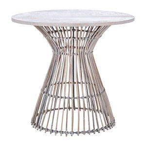 Graywash Mango Wood Top Accent Table