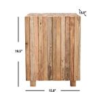 Reclaimed Teak Square Block Accent Table