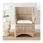 Vienna Woven Rattan and Mango Wood Accent Chair
