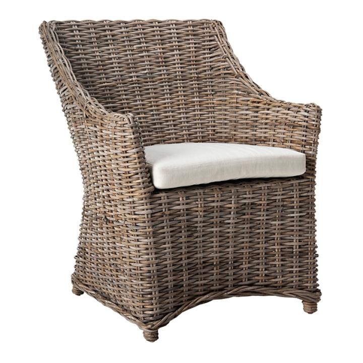 Vienna Woven Rattan and Mango Wood Accent Chair