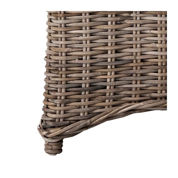 Vienna Woven Rattan and Mango Wood Accent Chair