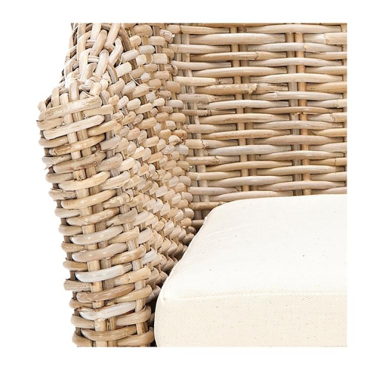 Vienna Woven Rattan and Mango Wood Accent Chair