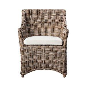Vienna Woven Rattan and Mango Wood Accent Chair