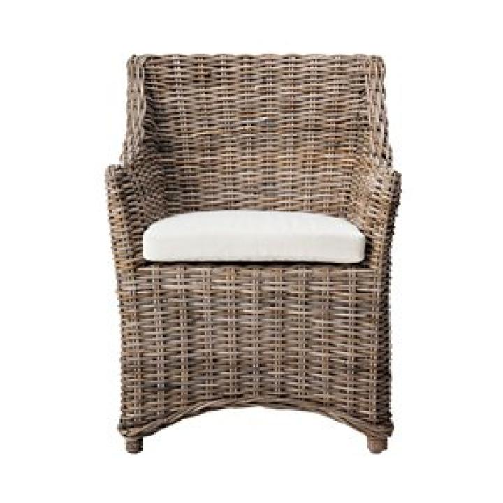 Vienna Woven Rattan and Mango Wood Accent Chair