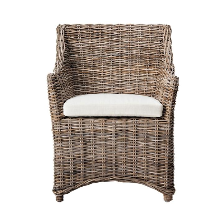 Vienna Woven Rattan and Mango Wood Accent Chair