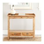 Weathered Oak Finish Console Table