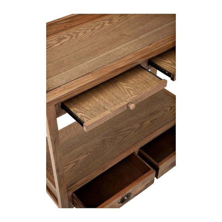 Weathered Oak Finish Console Table