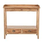 Weathered Oak Finish Console Table