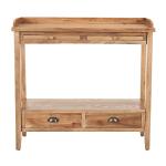Weathered Oak Finish Console Table