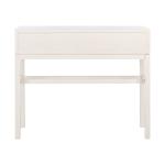 White and Brown Herringbone Console Table