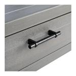 Dove Gray Turned Leg Rustic Console Table