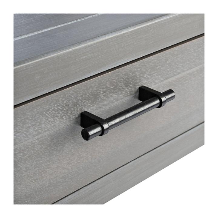 Dove Gray Turned Leg Rustic Console Table