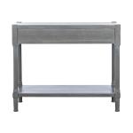 Dove Gray Turned Leg Rustic Console Table