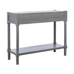 Dove Gray Turned Leg Rustic Console Table