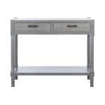Dove Gray Turned Leg Rustic Console Table