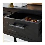 Wilbert 3-Drawer Black Console Table