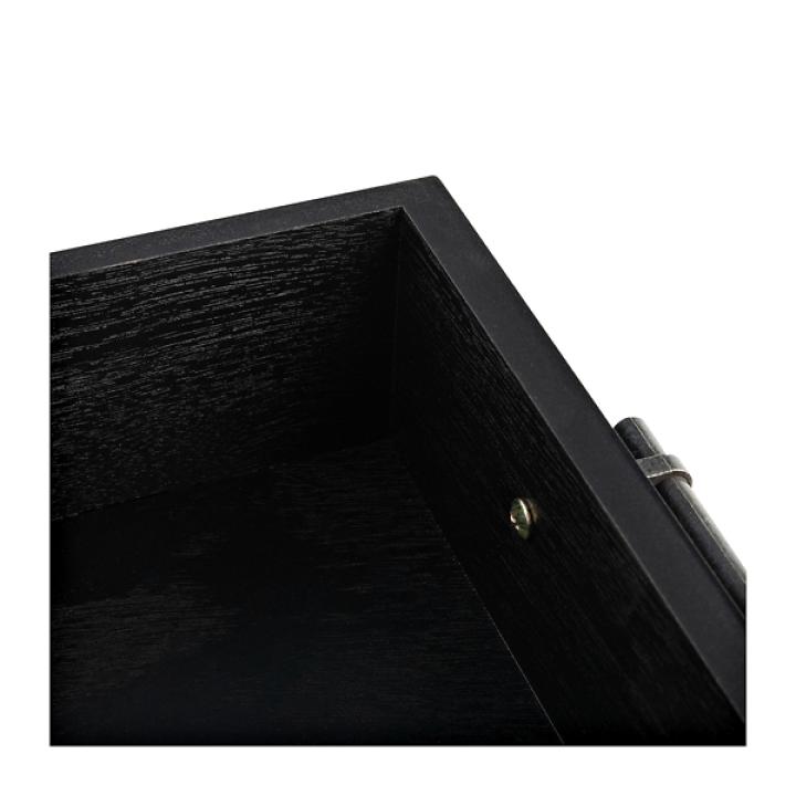 Wilbert 3-Drawer Black Console Table