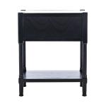 Wilbert 3-Drawer Black Console Table