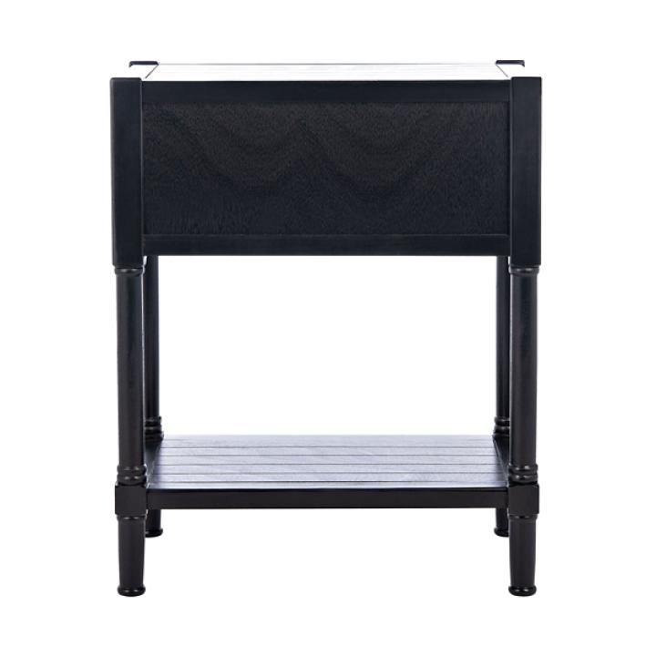 Wilbert 3-Drawer Black Console Table