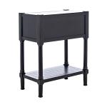 Wilbert 3-Drawer Black Console Table