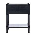 Wilbert 3-Drawer Black Console Table