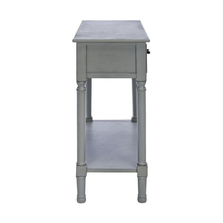 Distressed Gray Ronan 2-Drawer Console Table