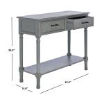 Distressed Gray Ronan 2-Drawer Console Table