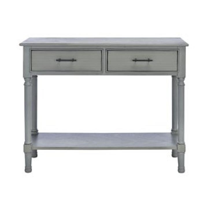 Distressed Gray Ronan 2-Drawer Console Table