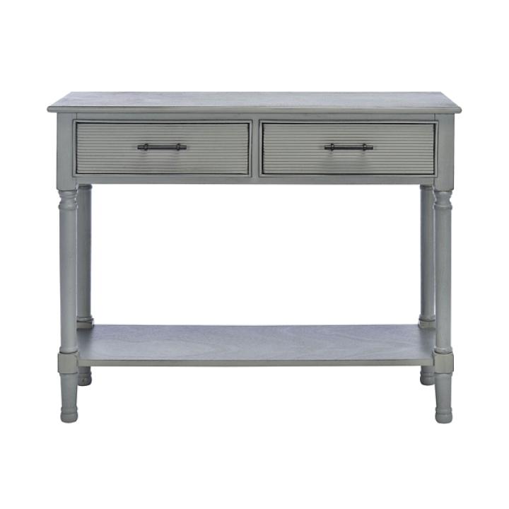 Distressed Gray Ronan 2-Drawer Console Table