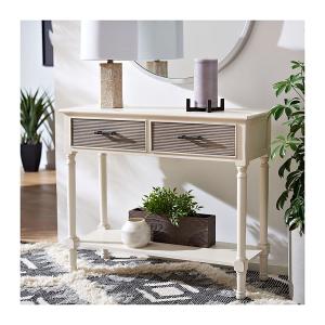 Distressed Natural Ronan 2-Drawer Console Table