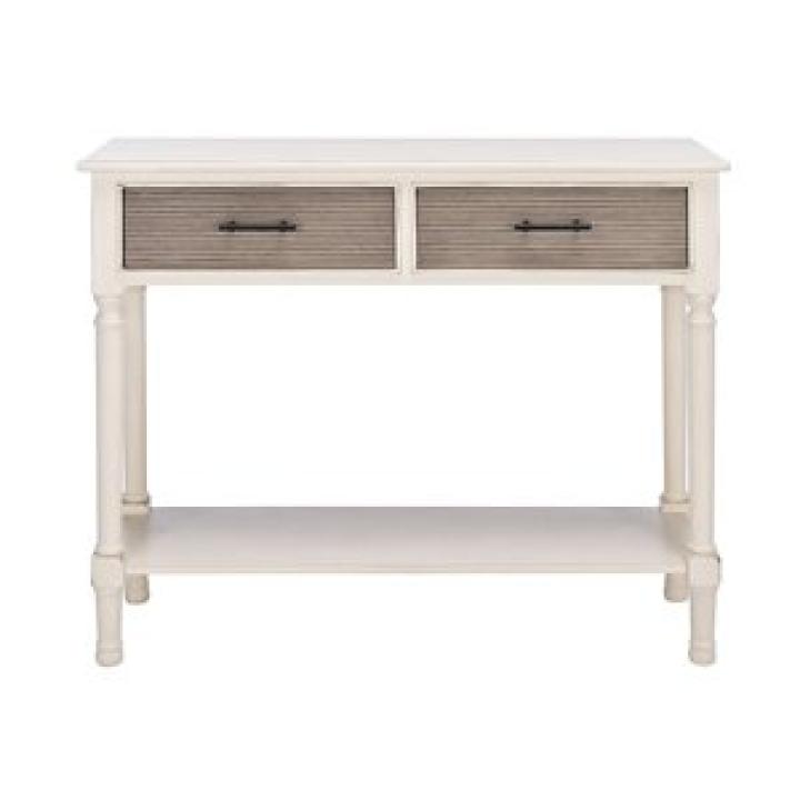 Distressed Natural Ronan 2-Drawer Console Table