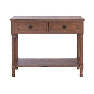Modern Brown Carved Accent Console Table
