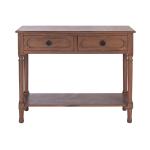 Modern Brown Carved Accent Console Table