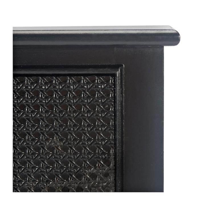 Irma Black Textured Drawers Console Table