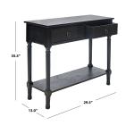 Irma Black Textured Drawers Console Table