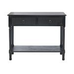 Irma Black Textured Drawers Console Table