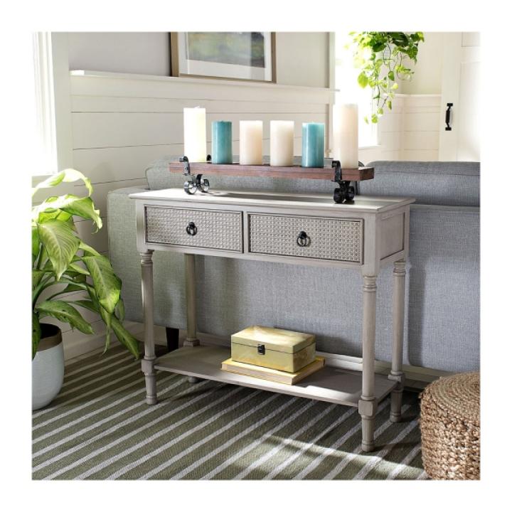 Natural Textured 2-Drawer Console Table