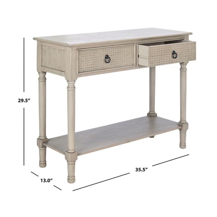 Natural Textured 2-Drawer Console Table