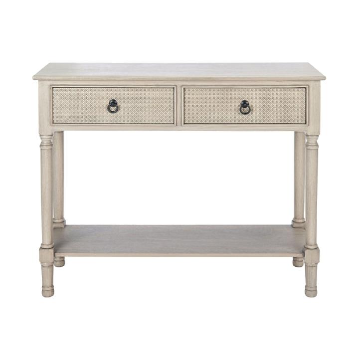 Natural Textured 2-Drawer Console Table