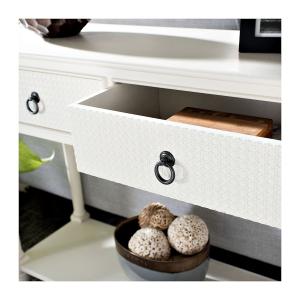 Irma White Textured Drawers Console Table