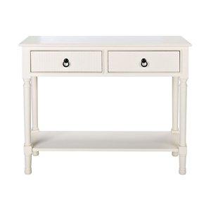 Irma White Textured Drawers Console Table