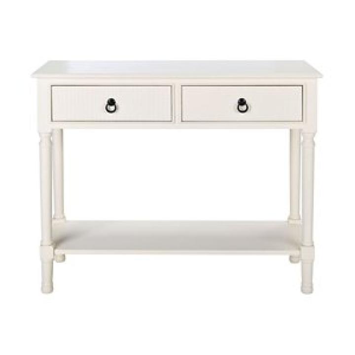 Irma White Textured Drawers Console Table