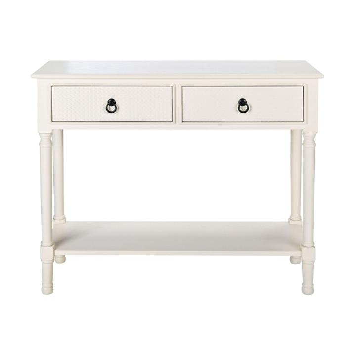 Irma White Textured Drawers Console Table