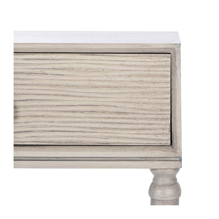 Rivera White Carved Rustic Console Table