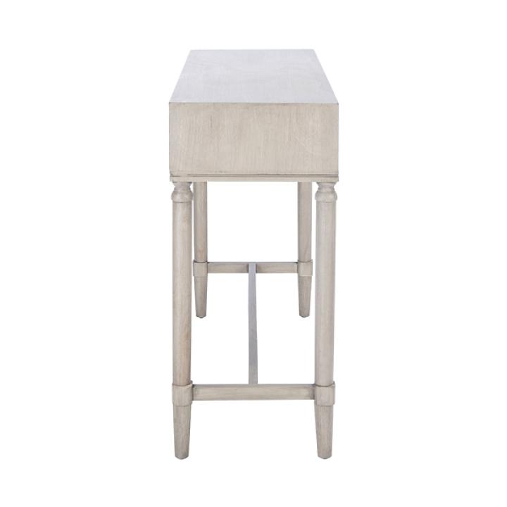 Rivera White Carved Rustic Console Table