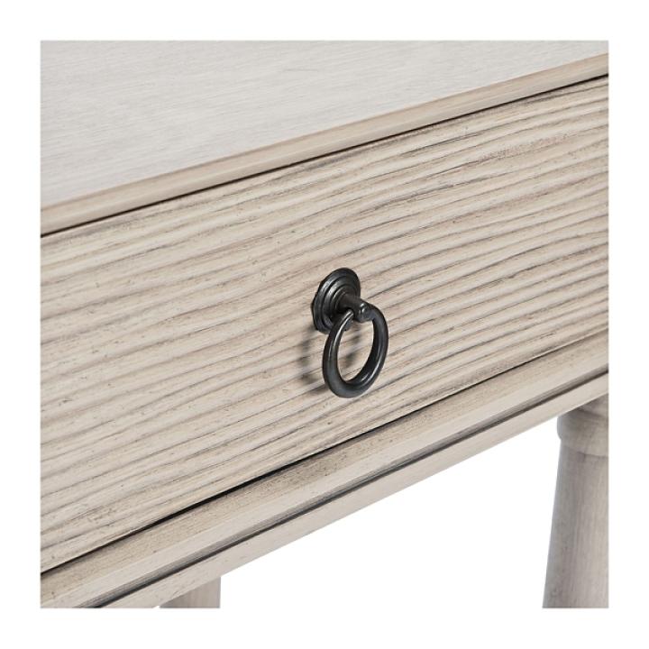 Rivera White Carved Rustic Console Table