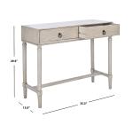 Rivera White Carved Rustic Console Table